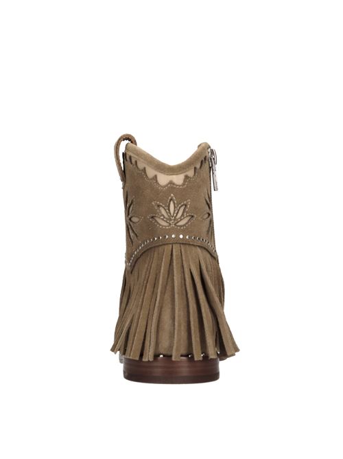 Sandali flat in camoscio ASH | PAQUITO SUEDE VELOURSANTILOPE